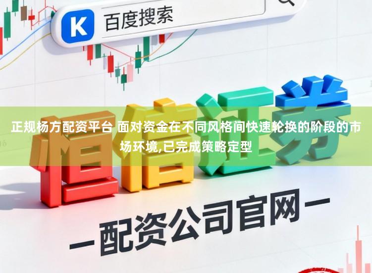 正规杨方配资平台 面对资金在不同风格间快速轮换的阶段的市场环境,已完成策略定型